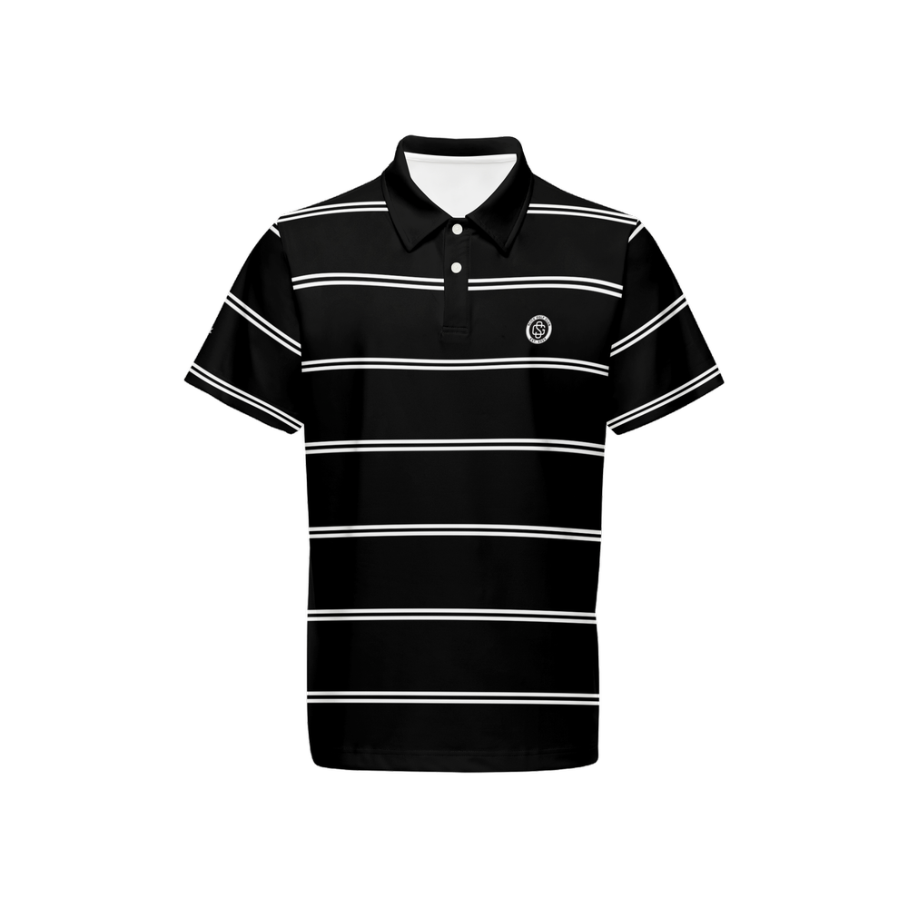 SLICE STRIPE POLO BLK