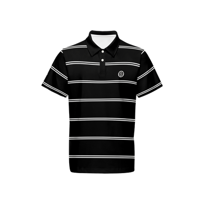 SLICE STRIPE POLO BLK