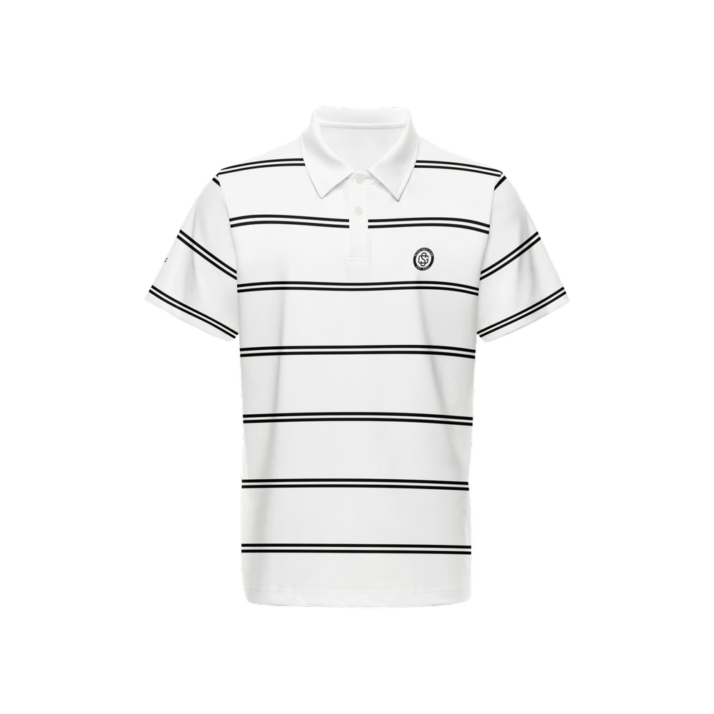 SLICE STRIPE POLO WHT