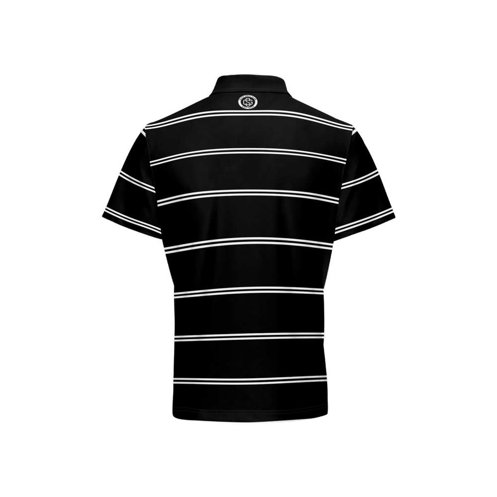 SLICE STRIPE POLO BLK