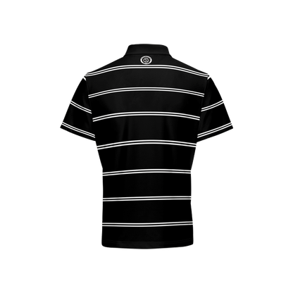 SLICE STRIPE POLO BLK